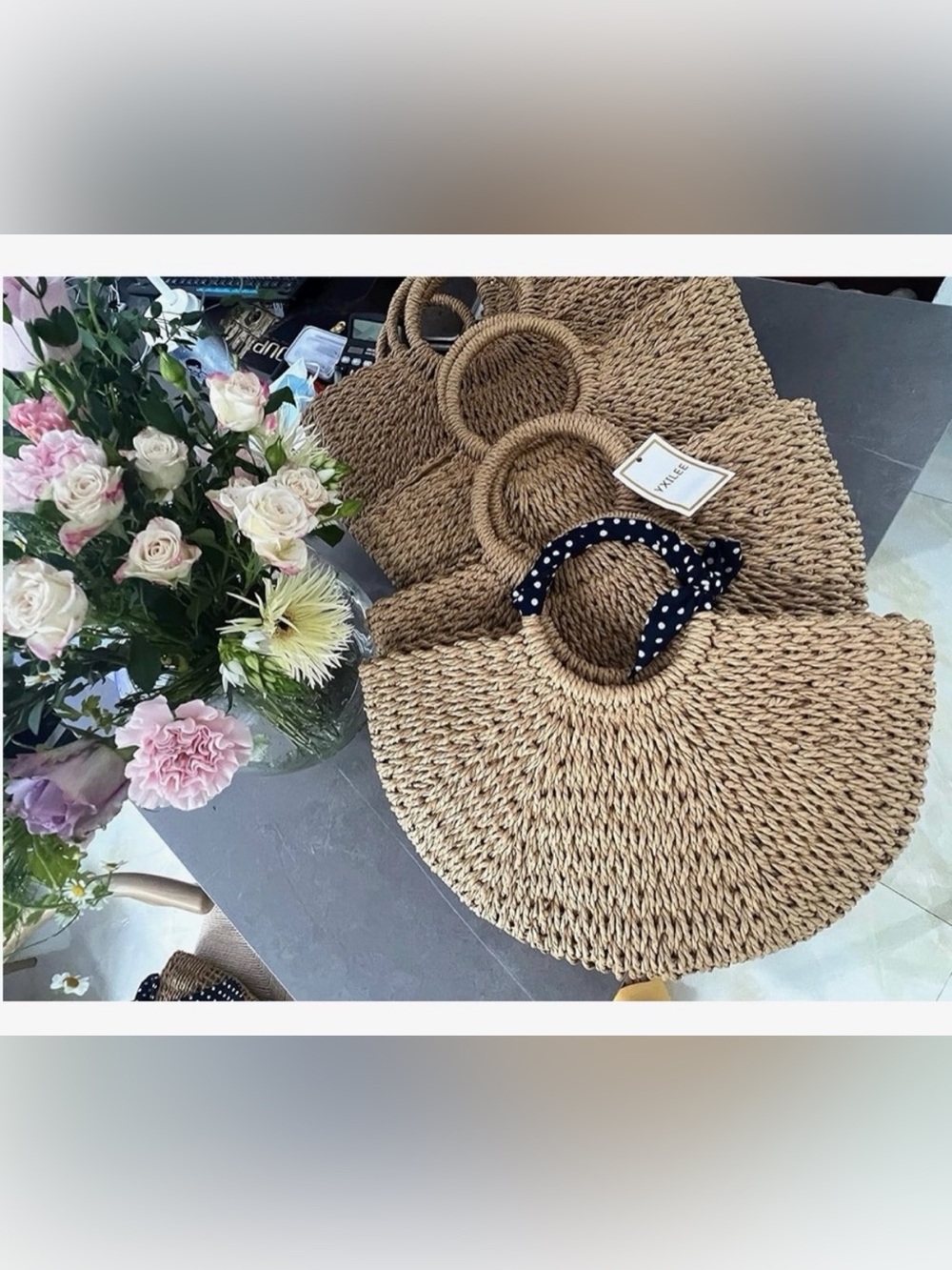 Rattan Summer Bag Beach Tote Vacation Bag